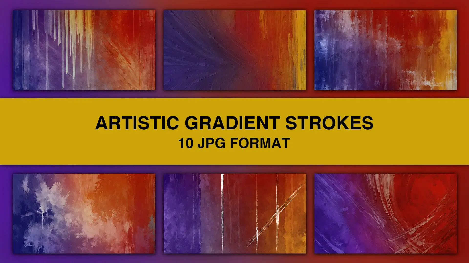 Artistic Gradient Strokes Background Pack of 10 JPG Images